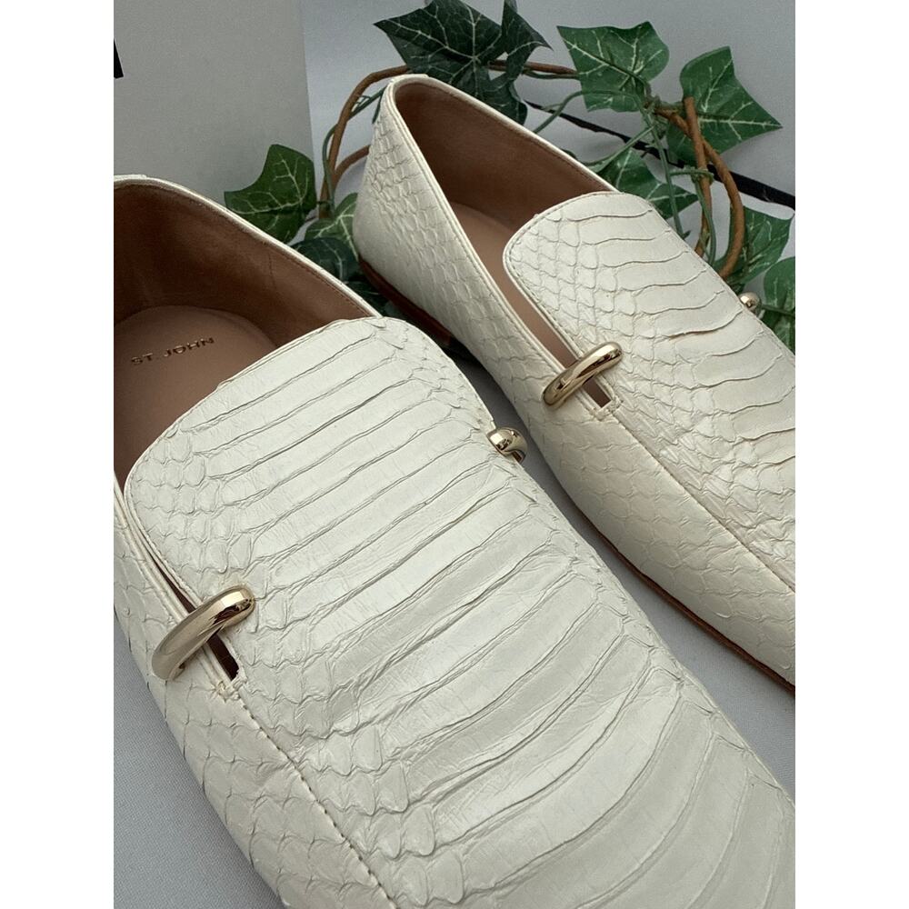 St. John Optic White Loafers Size 9 - Picture 5 of 10